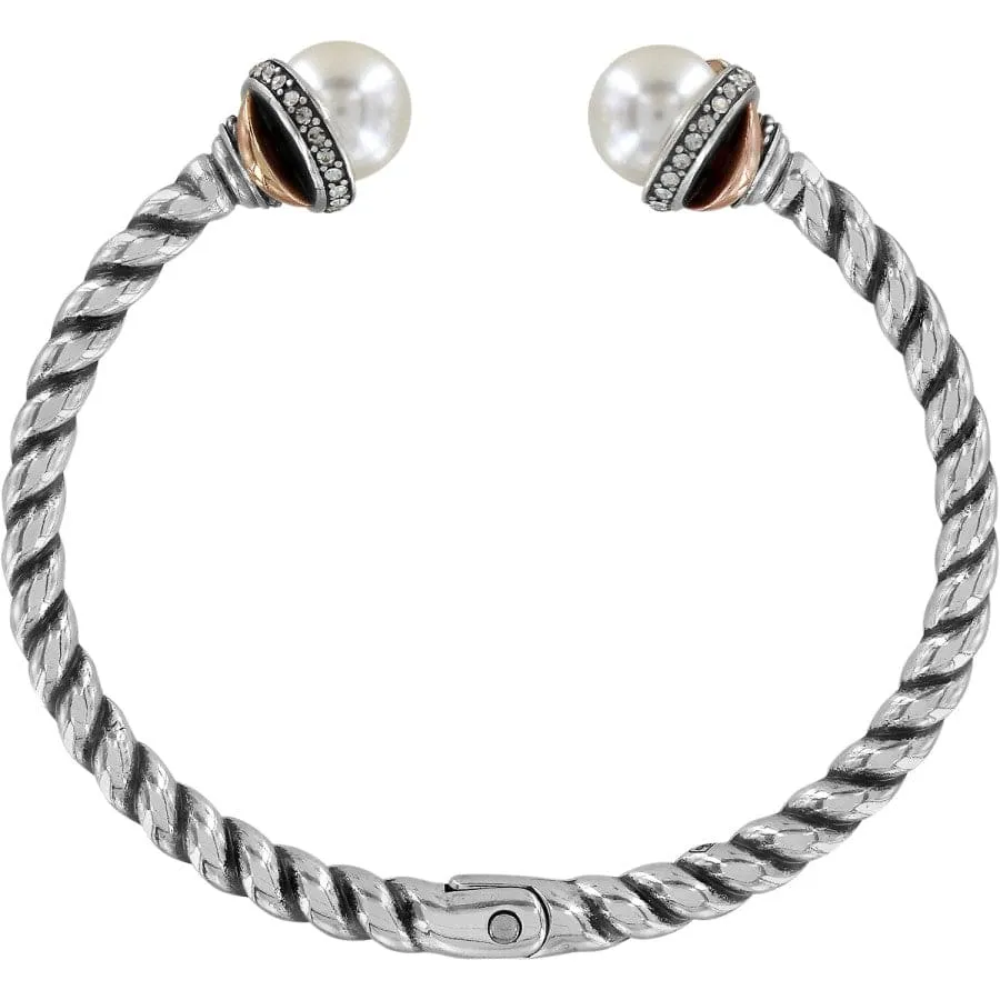 Neptune's Rings Pearl Open Hinged Bangle