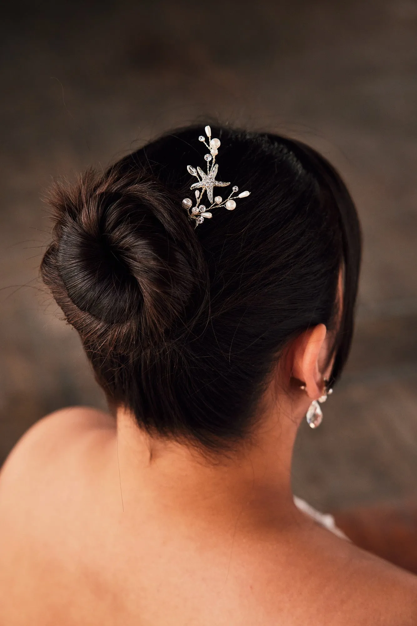 Pearl and Starfish Hair Pin