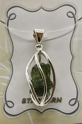 Pendant, Moldavite Raw/Unfinis