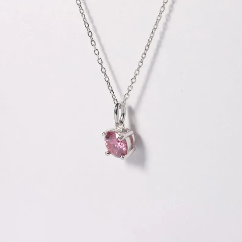 Pink Moissanite Jewelry Set