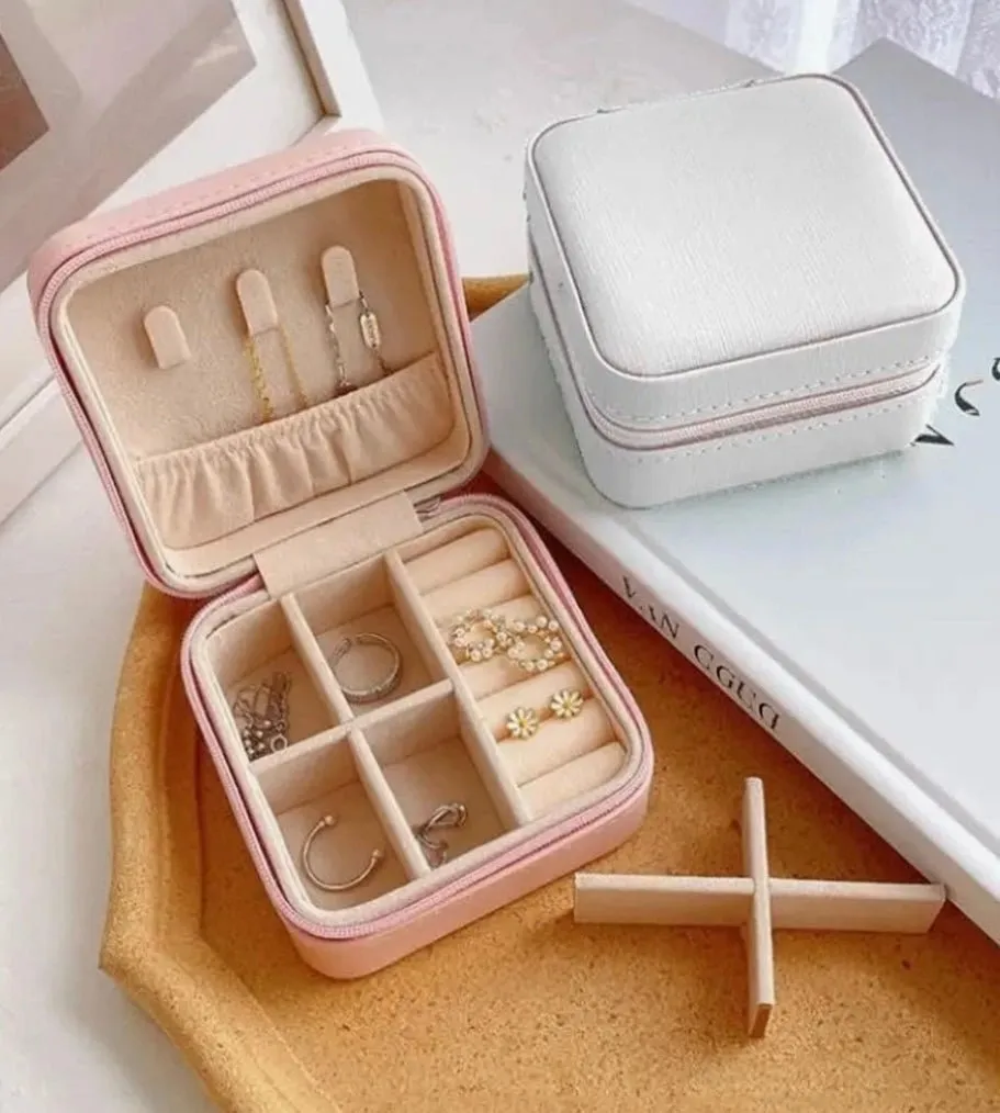 PORTABLE JEWELRY BOX - PINK