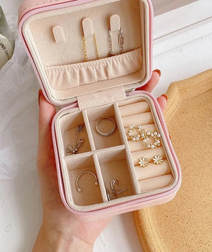 PORTABLE JEWELRY BOX - PINK