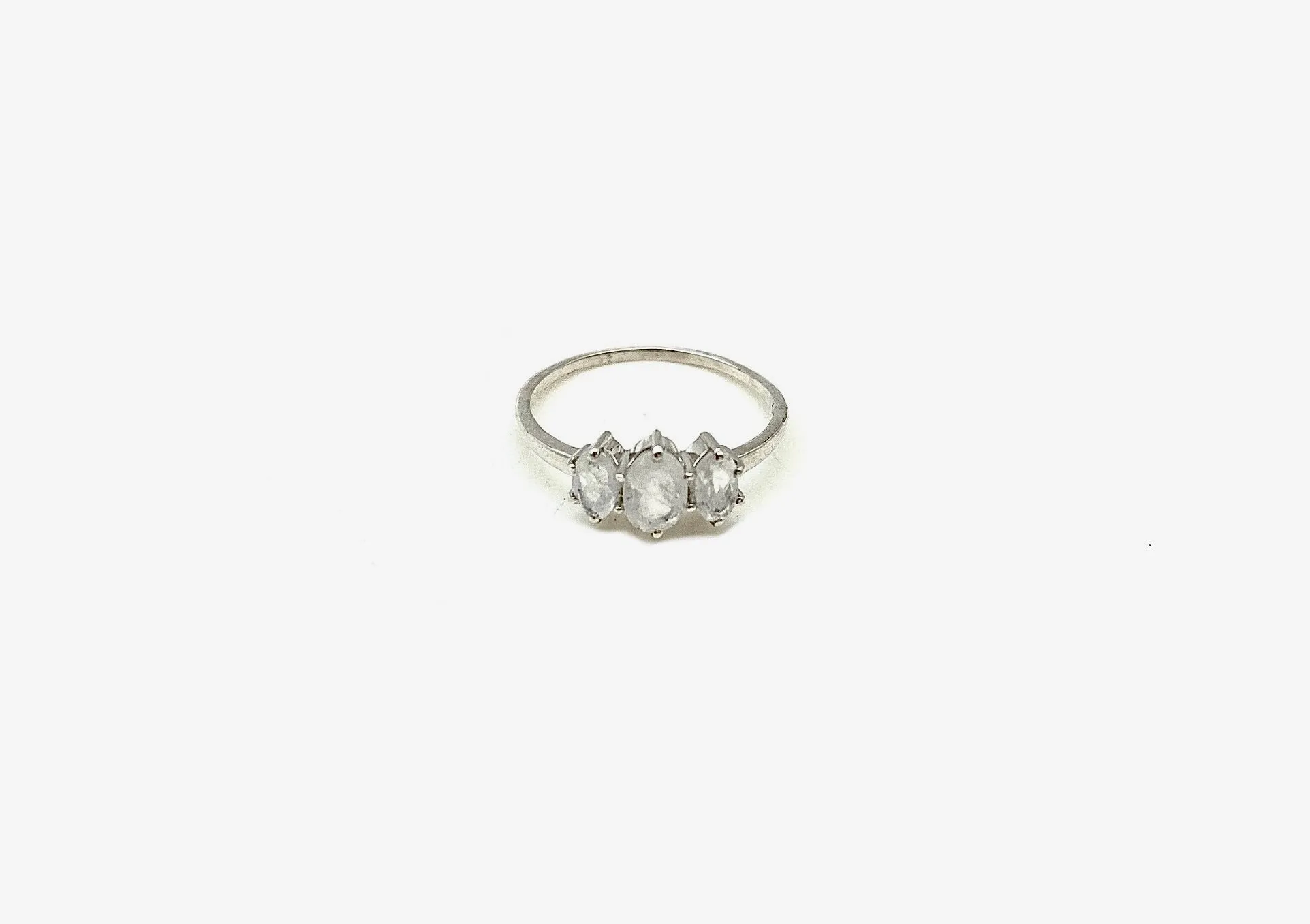 Rainbow Moonstone Tiara Ring