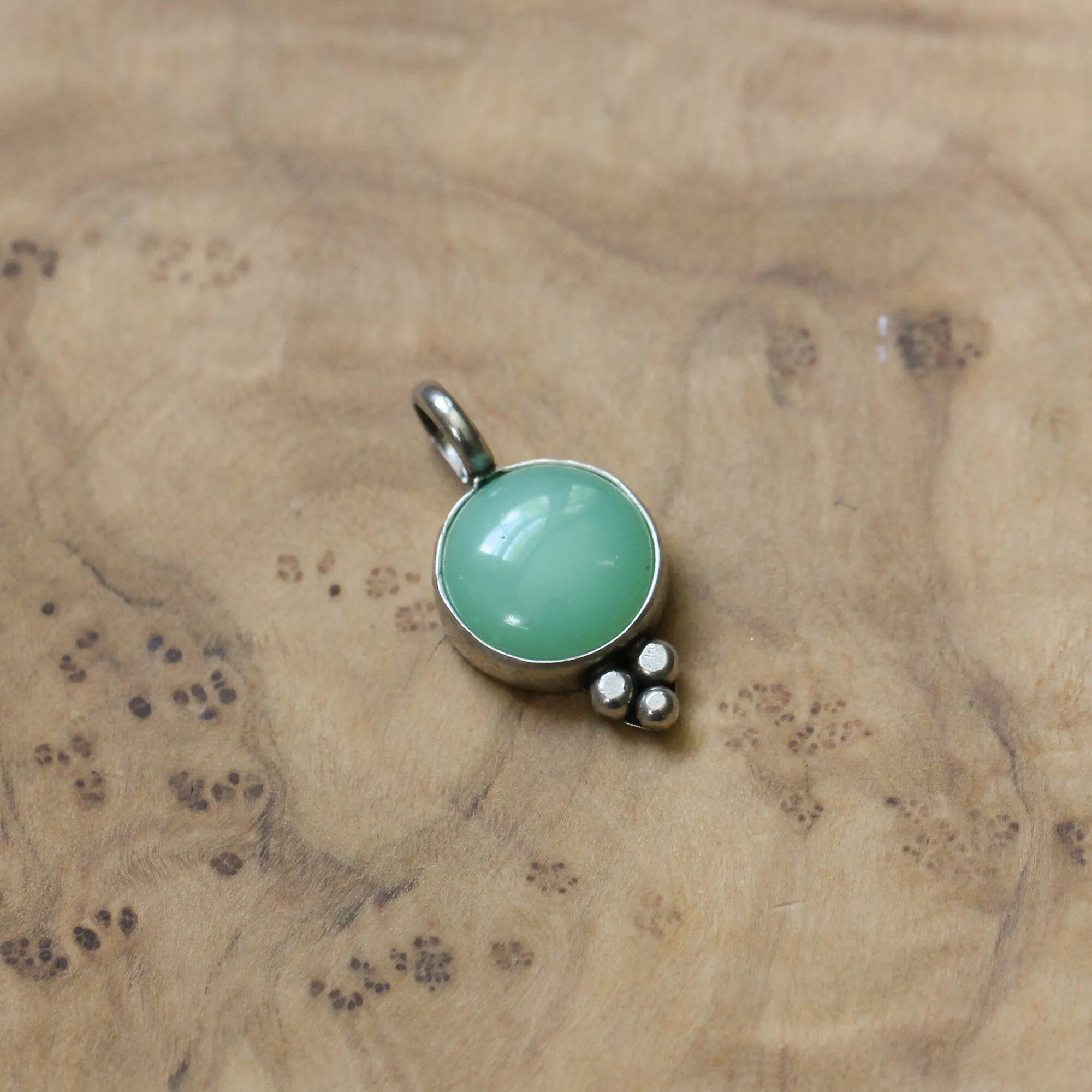 Ready to Ship - Chrysoprase Lil Sweetheart Necklace - Chrysoprase Pendant - Silversmith - .925 Sterling Silver