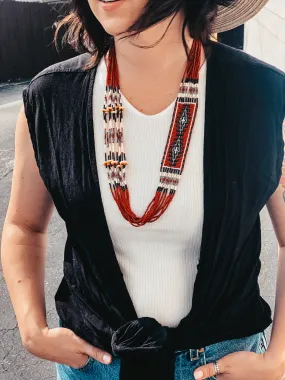 Red Beaded Necklace