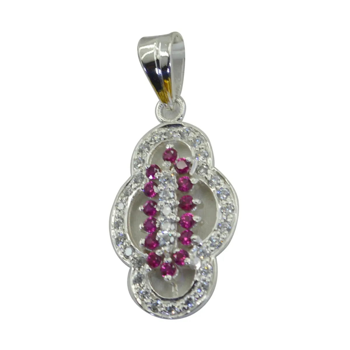 Riyo Bewitching Gems Round Faceted Multi Color Multi Stone Silver Pendant Gift For Wife