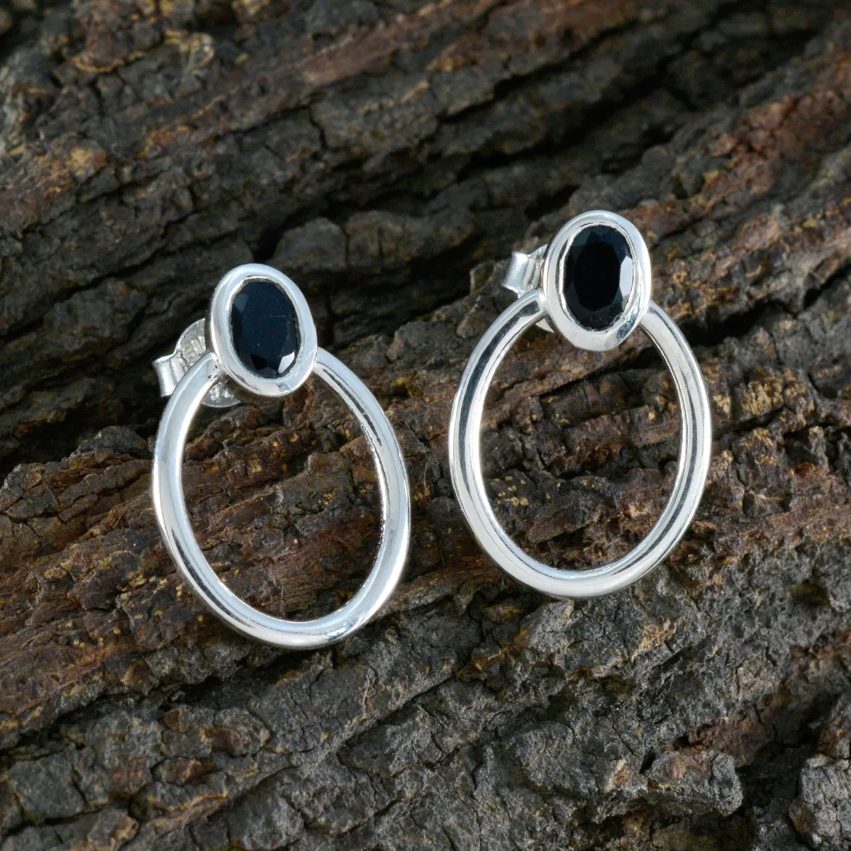 Stylish Sterling Silver Earring with Bezel-Set Black Onyx - Perfect Gift for Sister