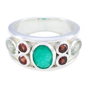 Riyo Engaging Gemstones Multi Stone 925 Silver Rings Brithday