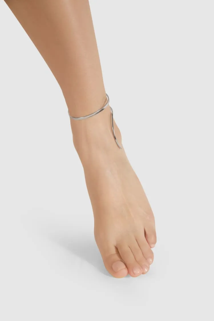 Silver Spiral Anklet