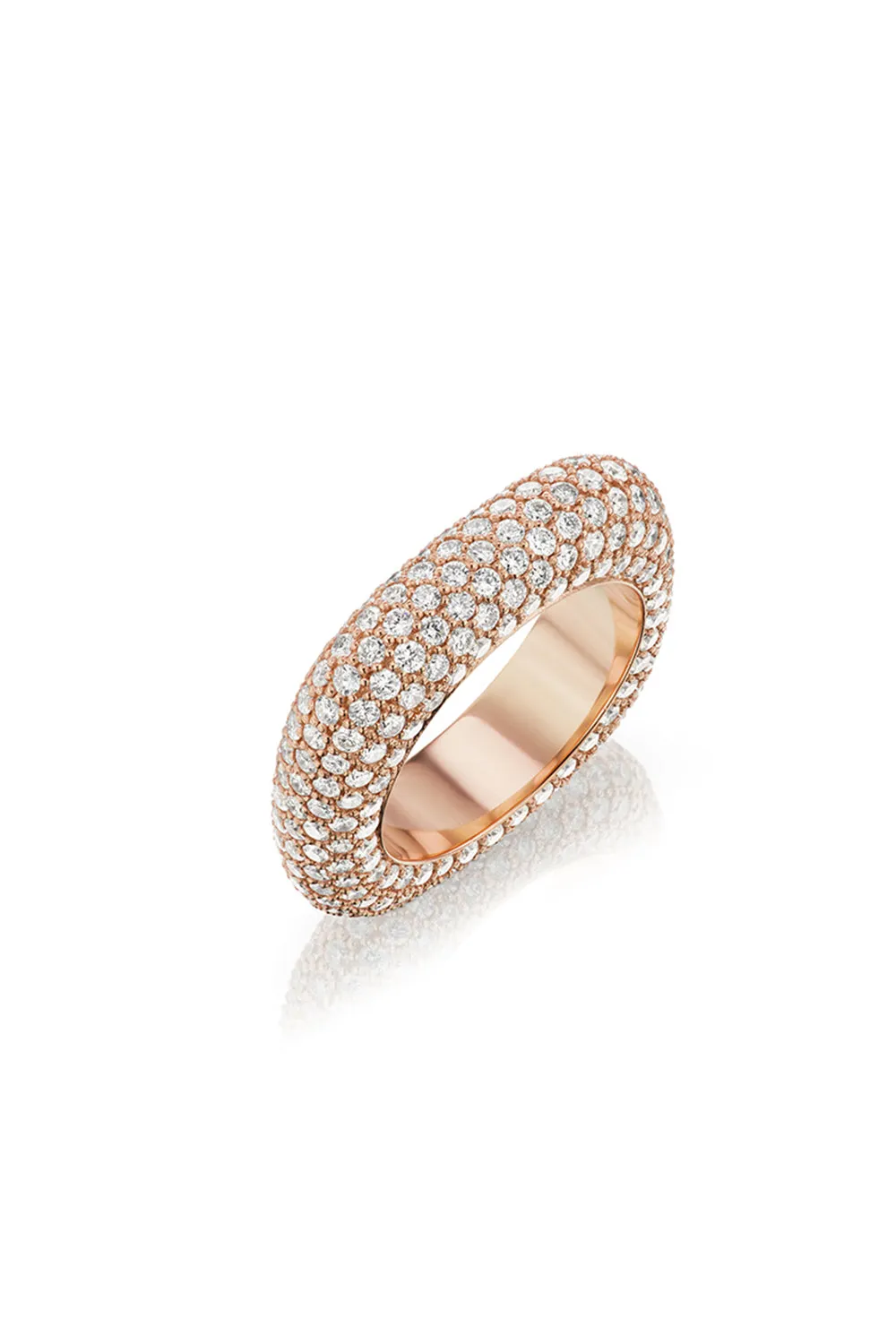 Square Bling Ring in Rose Gold