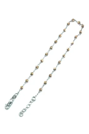 Sterling Silver & Rose Plated Anklet