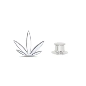 Sterling Silver Modern Leaf Fashion/Lapel Pin