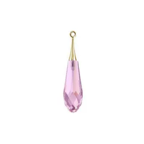 Swarovski 31.5mm Pure Drop Pendant with Gold Cap - Crystal Lilac Shadow (1 Piece)