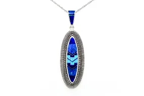 Textured Blue Sky Pendant by David Rosales