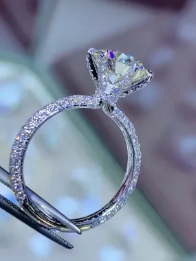 The Bow Engagement Ring With Moissanite Center Stone