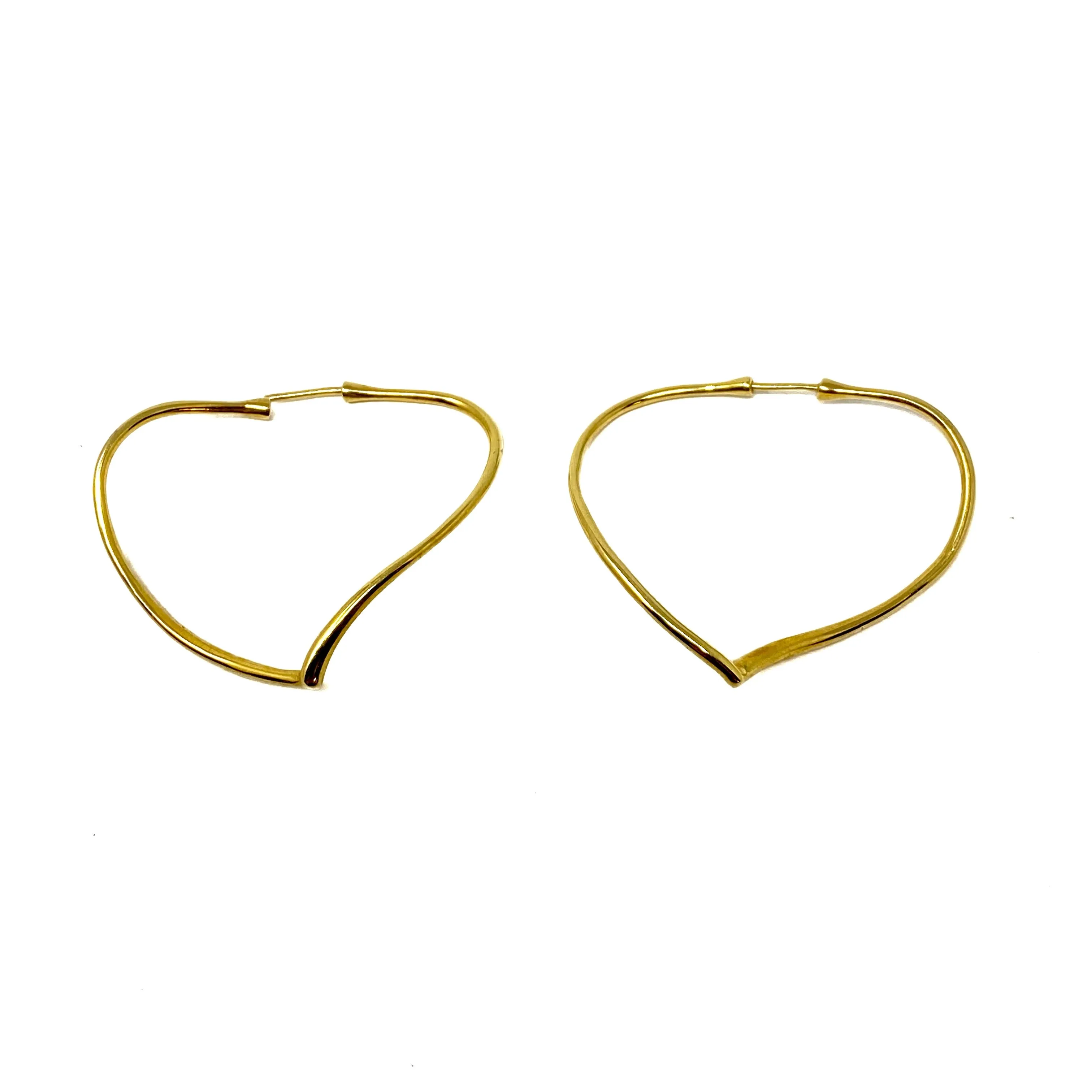 Tiffany & Co. Elsa Peretti 18K Open Heart Earrings