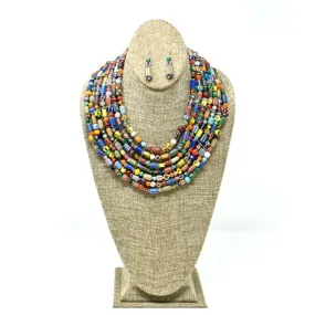 Trade Beads Necklace Seven Strand Set