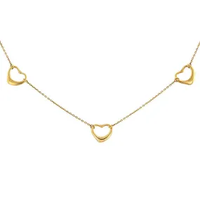 Vintage Tiffany & Co. Triple Open Heart Necklace