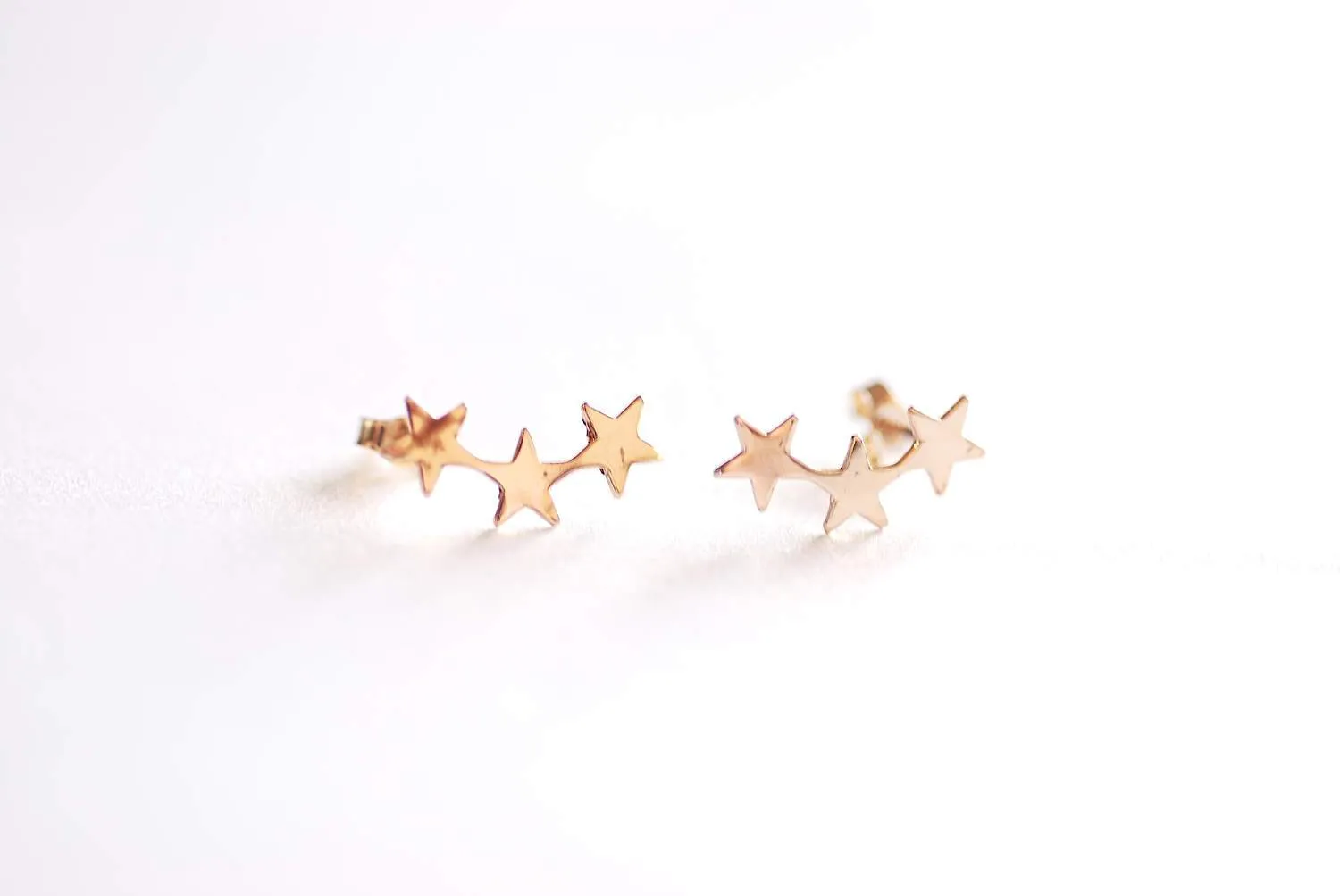 Wholesale Gold Filled Star Ear Climber- Gold Star ear crawlers, ear climber earrings, ear crawler earrings, ear pins, star earrings, ear sweeps, Studs