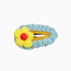 Yellow Flower Crochet Hairpin